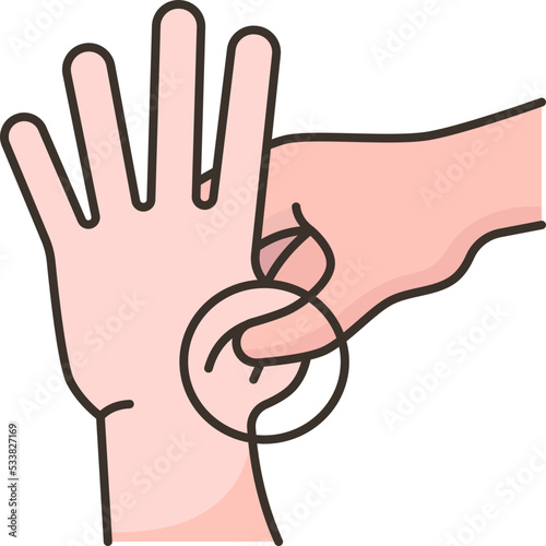 acupressure line icon