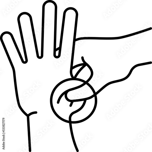 acupressure line icon