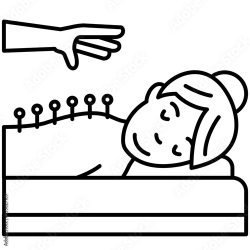 Acupuncture line icon
