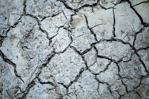 close up of cracked earth ground soil dried cracks fractals