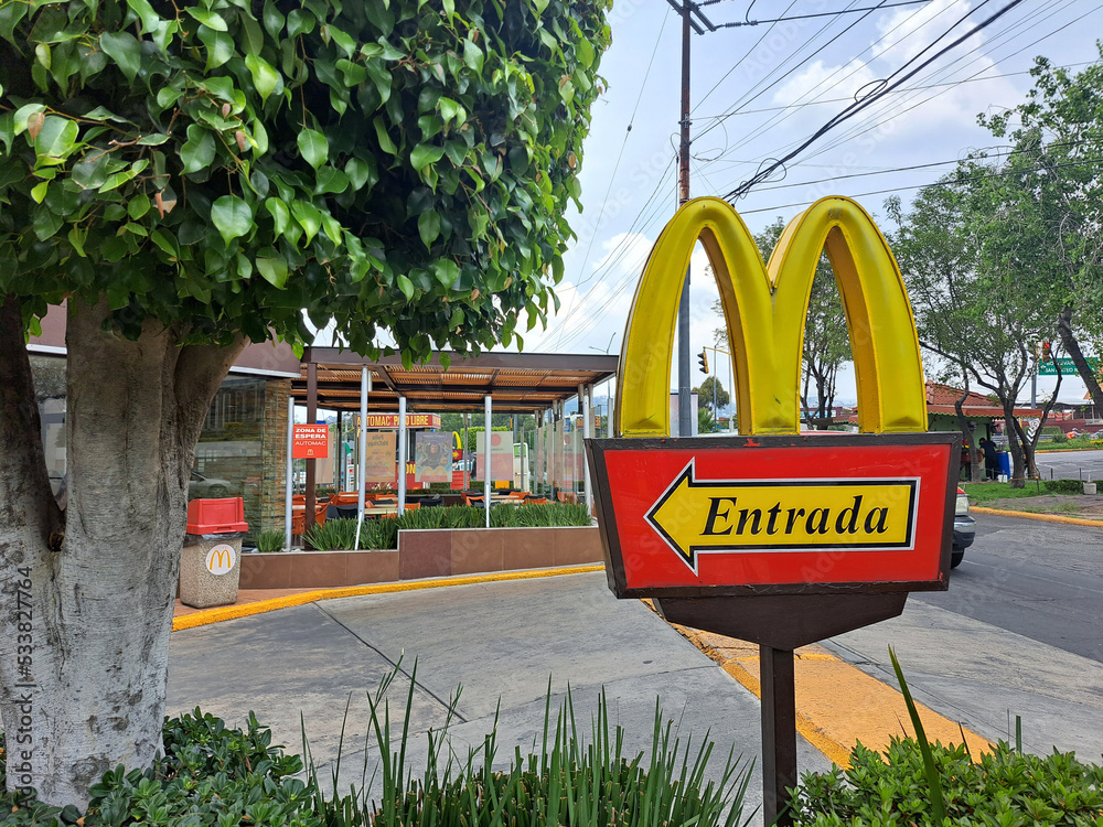 Mexico State, Mexico - Jul 12 2022: McDonald's, the hamburger and fast ...
