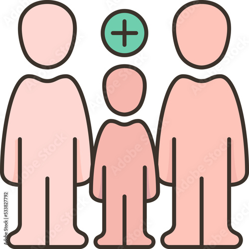 adoption line icon