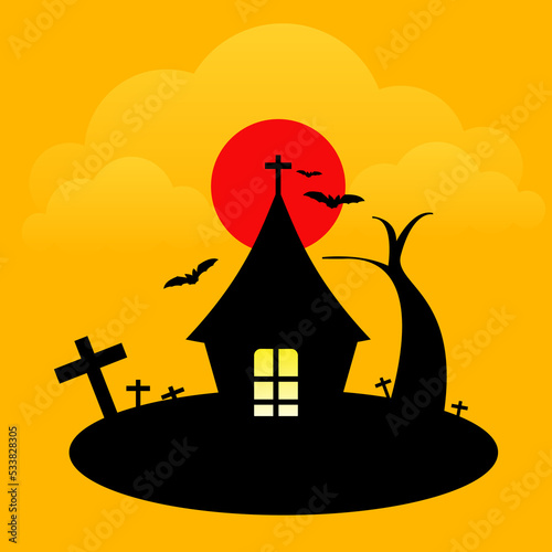 House of Halloween ,halloween concept