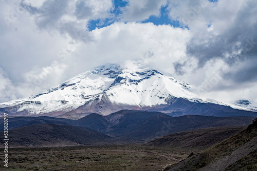 Landscape of El chimborazo, Ecuador, andes, andean mountains snow peak