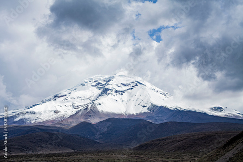 Landscape of El chimborazo, Ecuador, andes, andean mountains snow peak