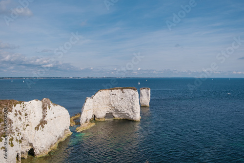 Old Harry Rocks in Dorset. Part of the Jurassic coast, a world heritage site photo