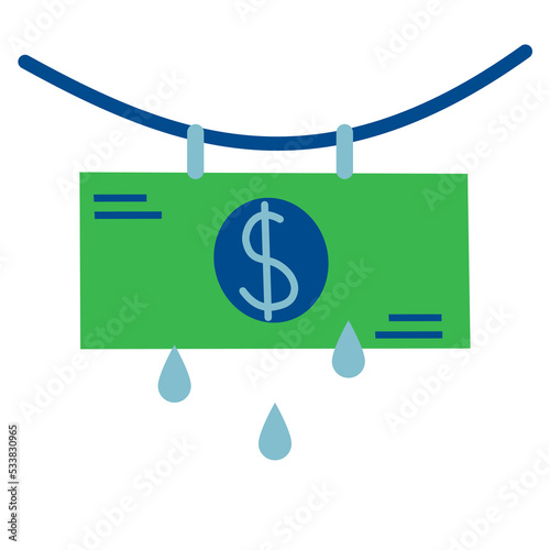 Money laundering concept. Illustration of corruption