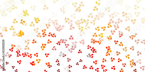 Light orange vector background with random forms.