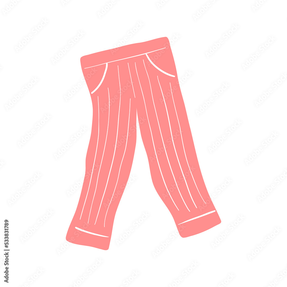 Hand Drawn Sleep Pant Pajama Illustration Hand Drawn Sleep Pant Pajama Illustration