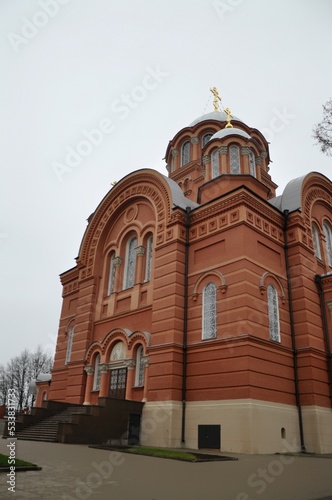 Pokrovsky Khotkov Monastery is a convent of the Russian Orthodox Church, located in Khotkov on the Pazh River. photo
