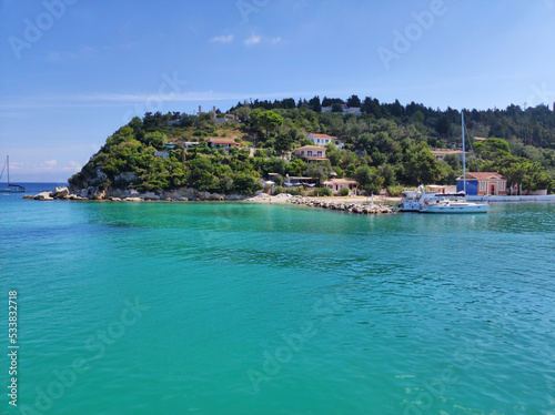 Fototapeta Naklejka Na Ścianę i Meble -  Paxos island in bright summer day, Greece