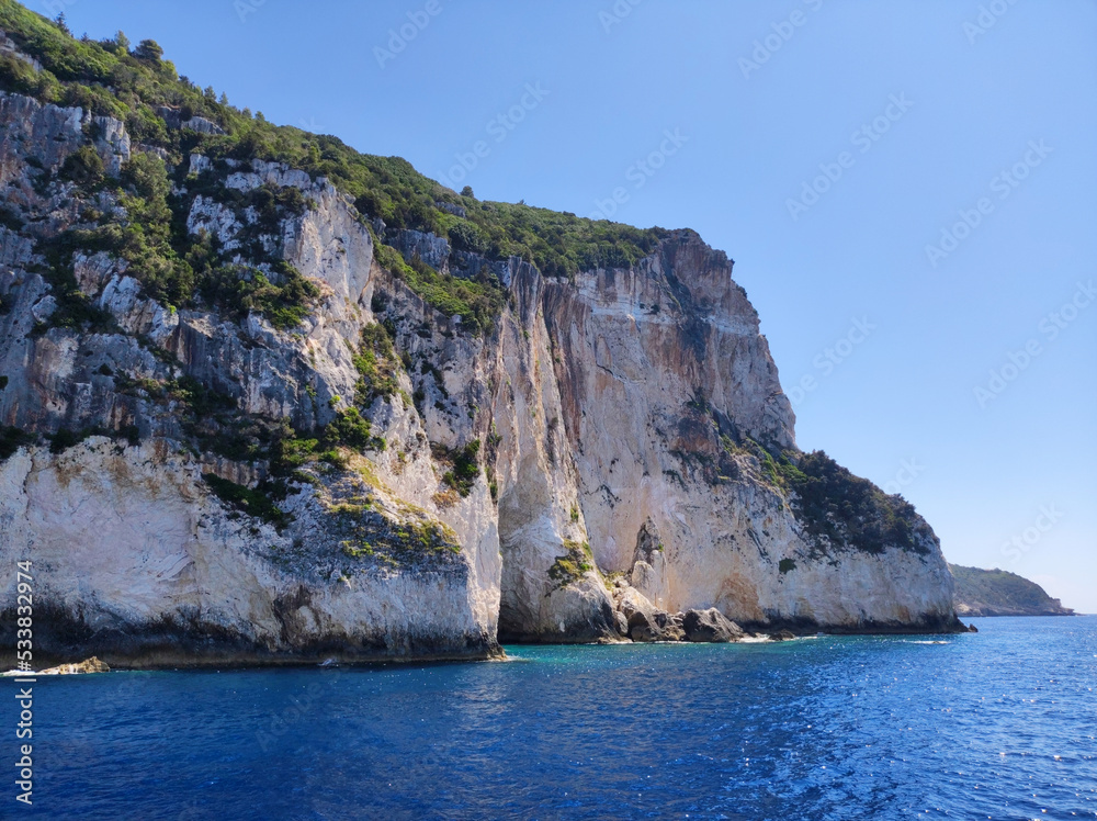 Paxos island in bright summer day, Greece