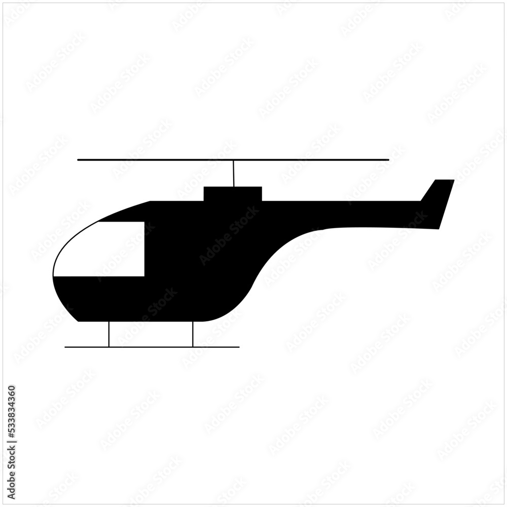 military helicopter vector illustration
