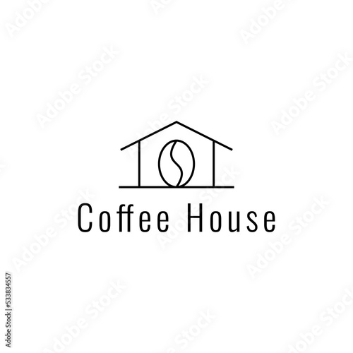 minimal coffee house logo design