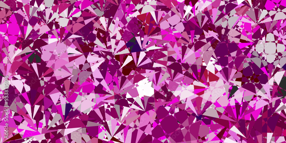 Light Pink vector layout with triangle forms.