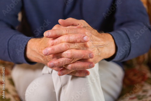Closeup of Hands of a senior man