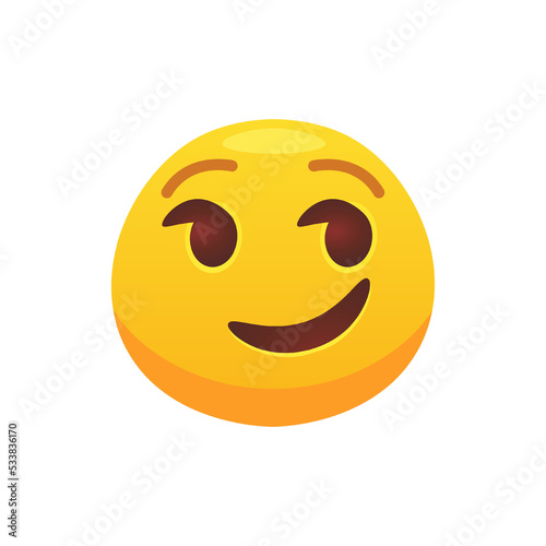 Feeling expression. Face emoji flat icon for web design. Cartoon yellow emotion circle icon smiling, laughing and crying isolated vector