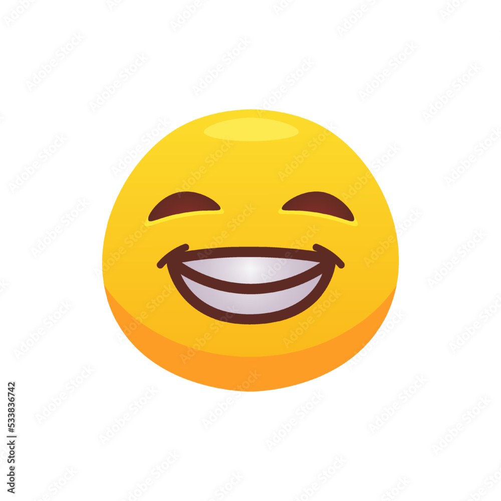 Feeling expression. Face emoji flat icon for web design. Yellow emotion circle icon smiling, laughing and crying isolated vector illustration Feeling expression. Face emoji flat icon for web design. Yellow emotion circle icon smiling, laughing and crying isolated vector illustration