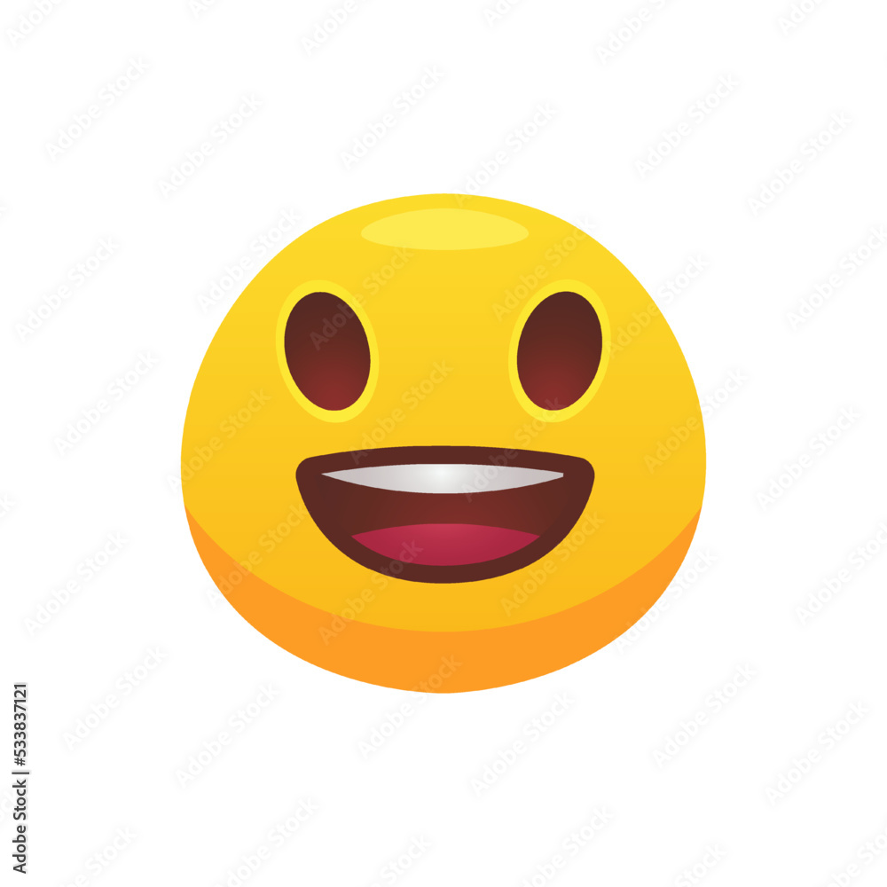 Feeling expression. Face emoji flat icon for web design. Cartoon yellow emotion circle icon smiling, laughing Feeling expression. Face emoji flat icon for web design. Cartoon yellow emotion circle icon smiling, laughing