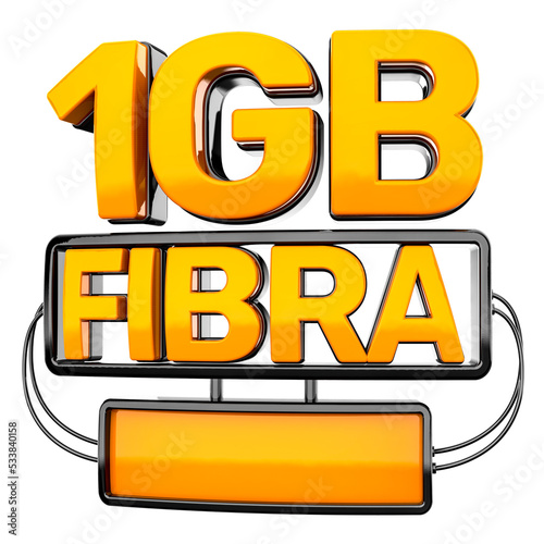 Canvastavla 1gb fibra 3d render