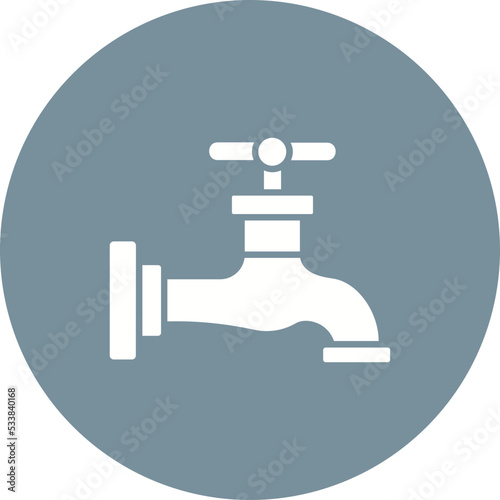 Faucet Multicolor Circle Glyph Inverted Icon