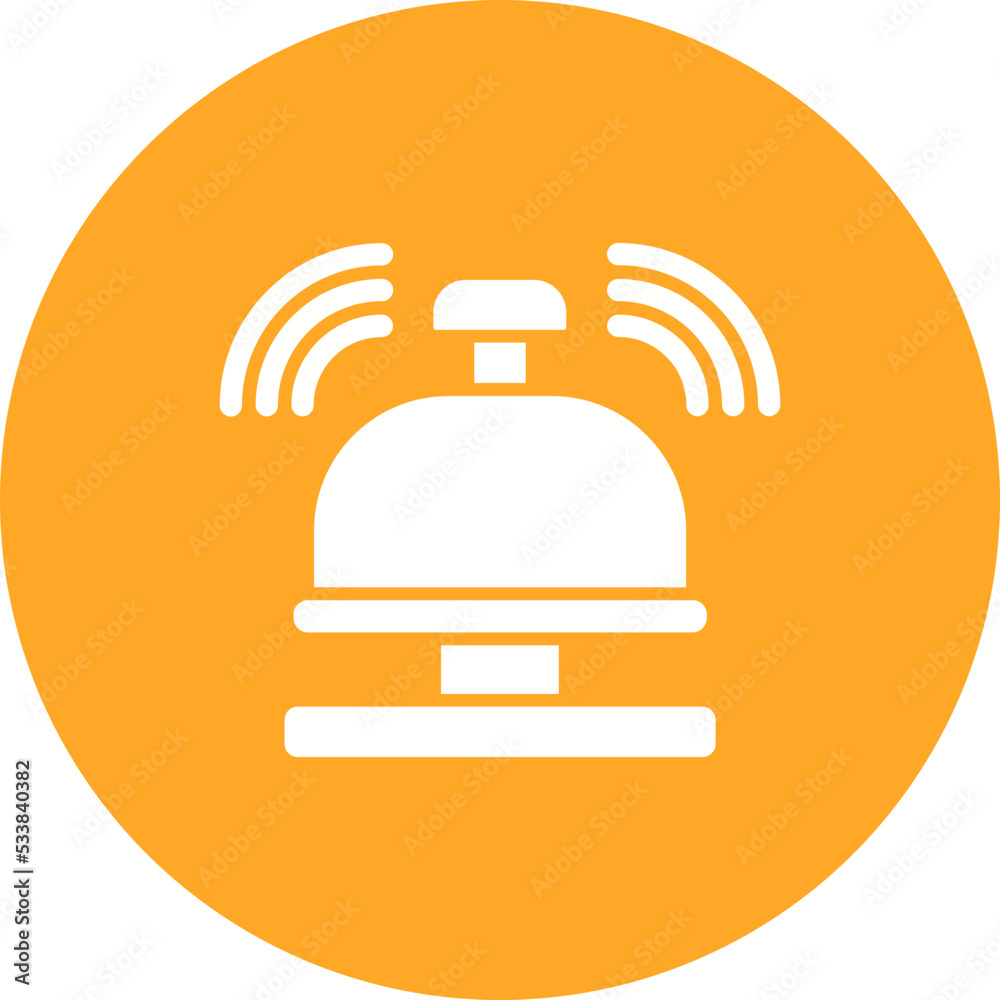Reception Bell Multicolor Circle Glyph Inverted Icon Reception Bell Multicolor Circle Glyph Inverted Icon