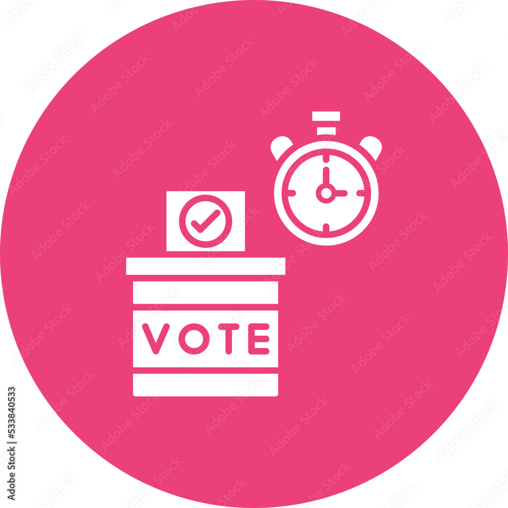 Time Multicolor Circle Glyph Inverted Icon Time Multicolor Circle Glyph Inverted Icon