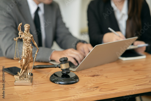 Lawyers having Concepts of Consulting team work Legal services at the law office. 