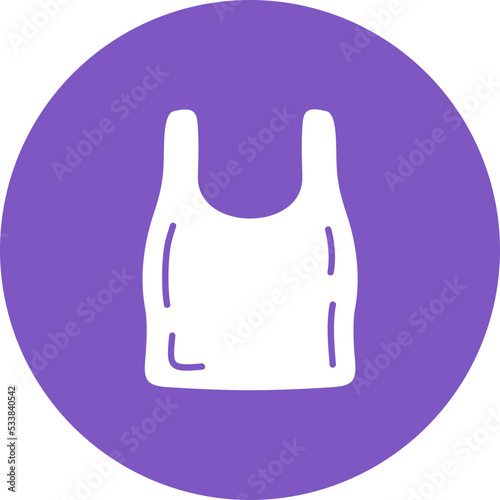 Plastic Bag Multicolor Circle Glyph Inverted Icon