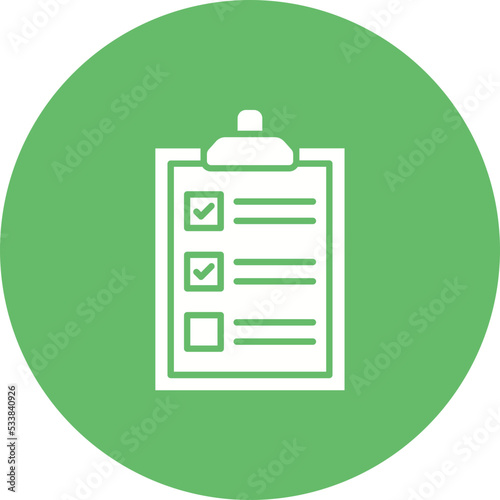 Checklist Multicolor Circle Glyph Inverted Icon