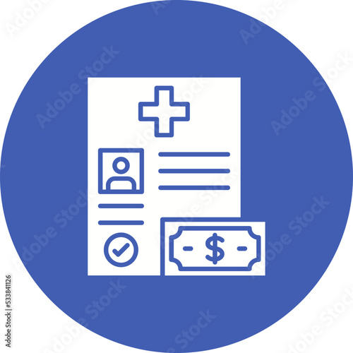 Insurance Multicolor Circle Glyph Inverted Icon