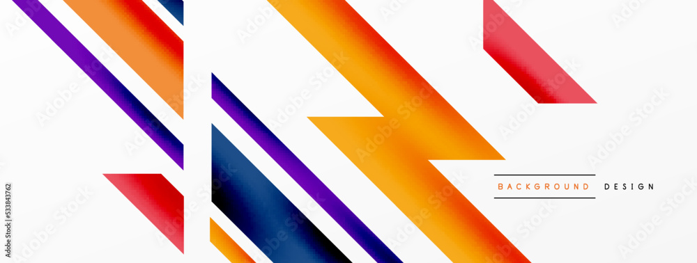 Minimal geometric abstract background. Dynamic 3d lines composition. Trendy techno business template for wallpaper, banner, background or landing Minimal geometric abstract background. Dynamic 3d lines composition. Trendy techno business template for wallpaper, banner, background or landing