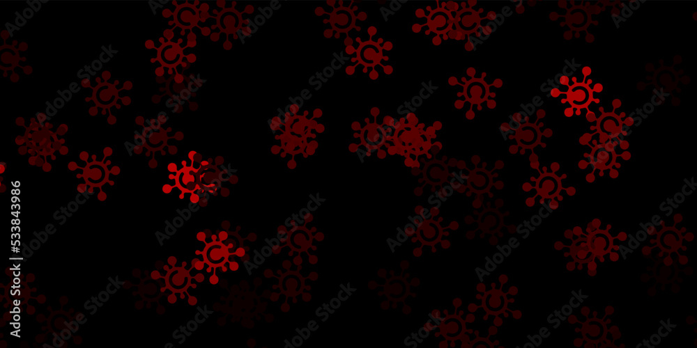 Dark pink, red vector backdrop with virus symbols. Dark pink, red vector backdrop with virus symbols.