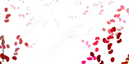 Light pink, red vector backdrop with chaotic shapes.