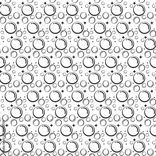 Fototapeta Naklejka Na Ścianę i Meble -  Soap bubbles seamless pattern. Vector background