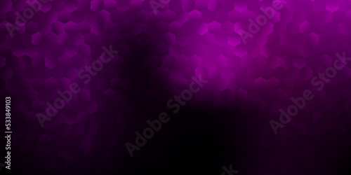Dark purple vector texture with colorful hexagons.