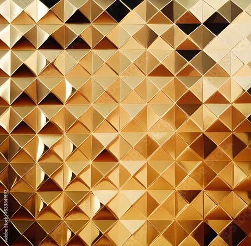 Luxury gold background with geometric shapes. 