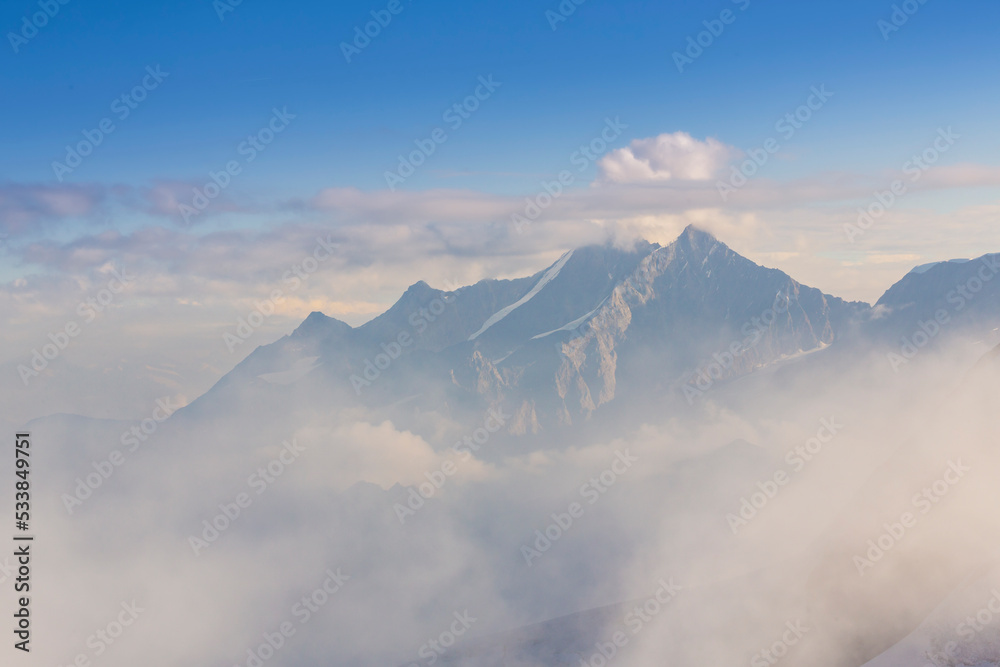 Beautiful landscape in the Swiss Alps in winter Beautiful landscape in the Swiss Alps in winter