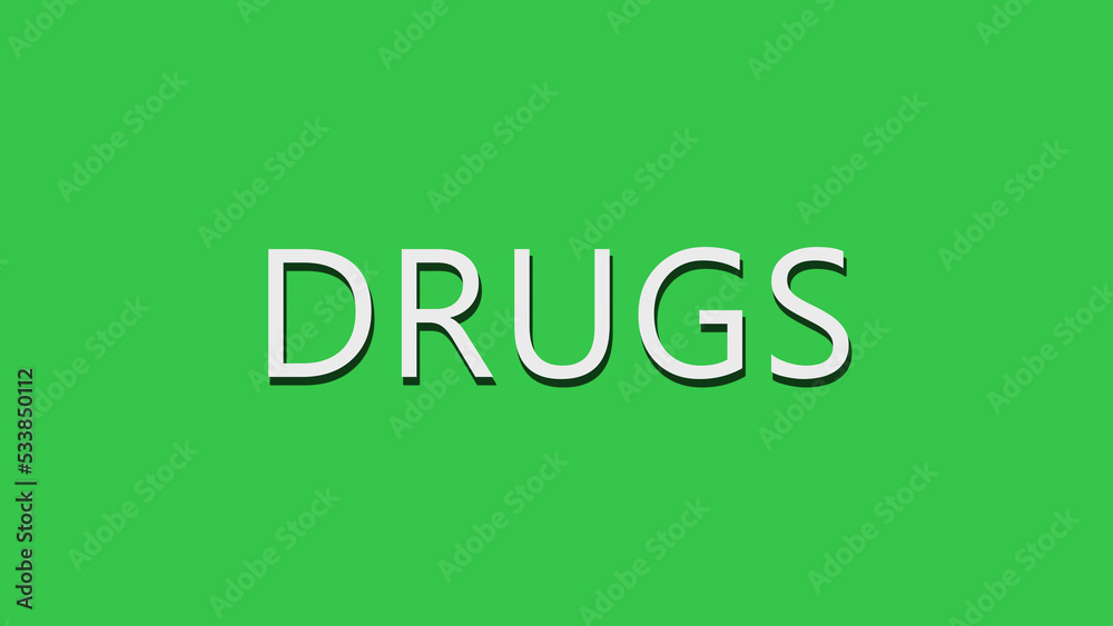 DRUGS word text animation. Digital Words Intro. Explainer video intro image. DRUGS word text animation. Digital Words Intro. Explainer video intro image.