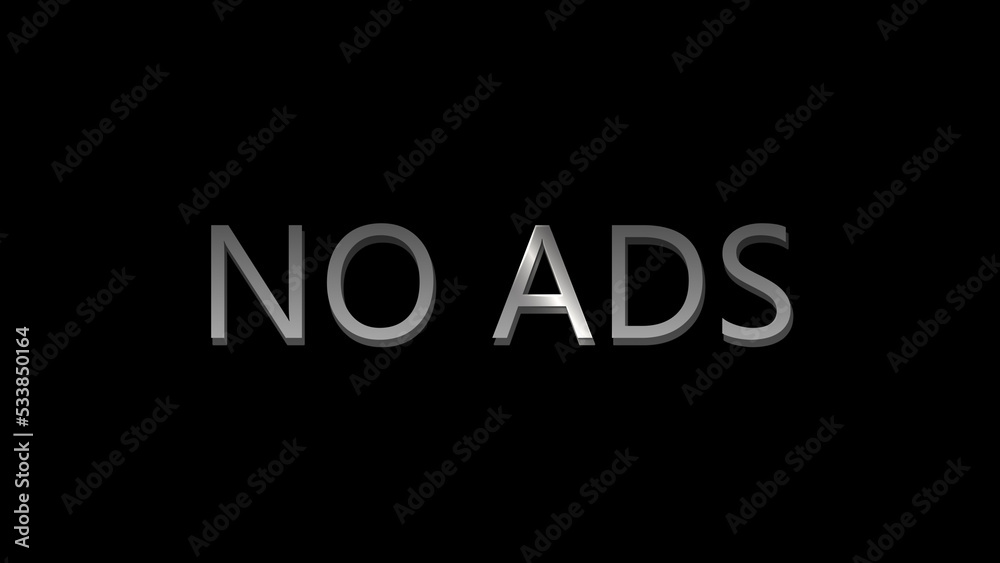 No Ads Graphic design motion graphics, Sale motion graphics banner design, internet social media technology concept. Internet Social media advertisement.