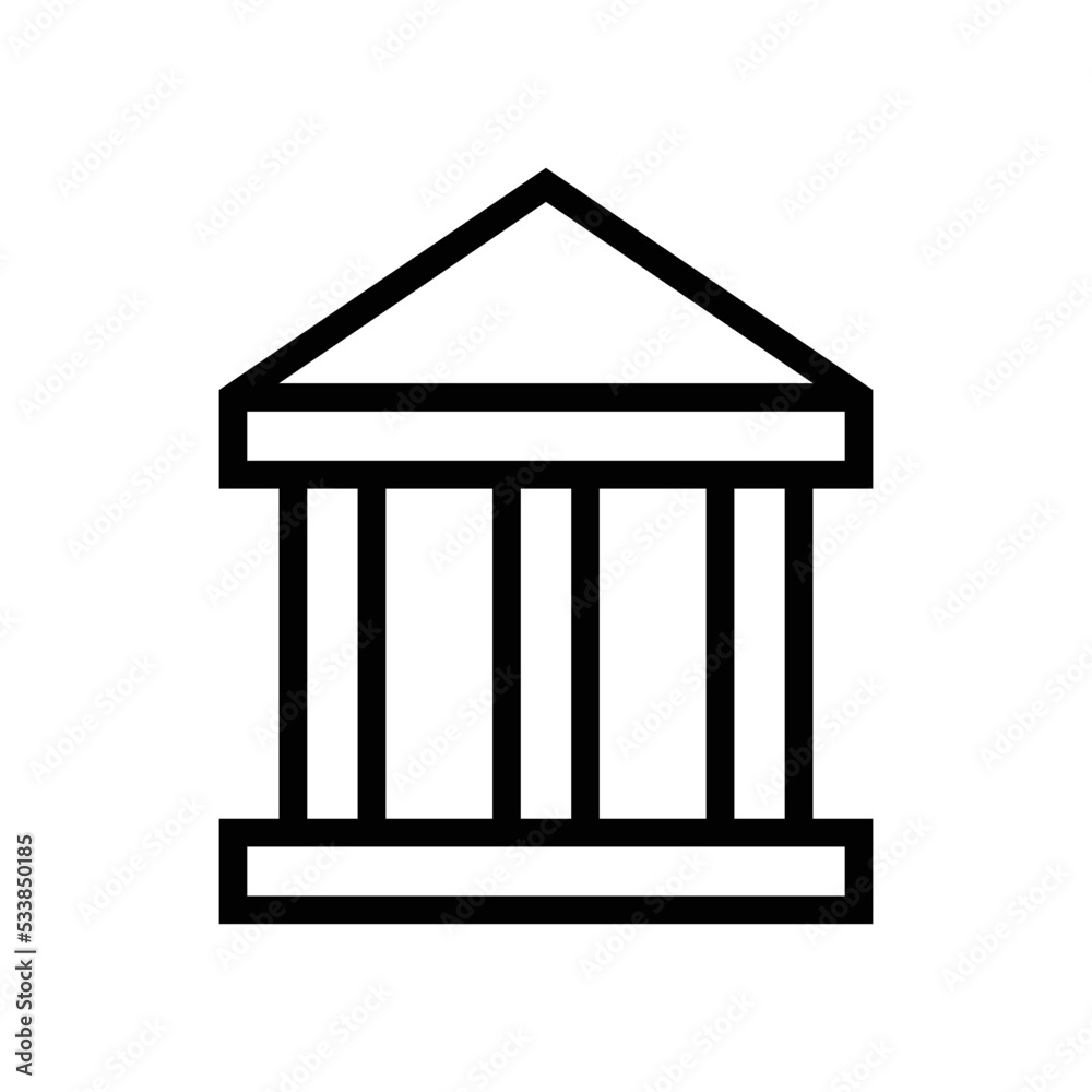 Museum courthouse vector icon symbol design Museum courthouse vector icon symbol design