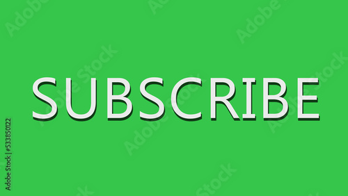 Simple Subscribe text animation, animated motion graphics text intro animation, easy to use.