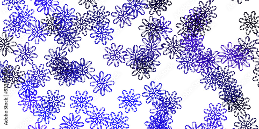 Light Purple vector doodle background with flowers. Light Purple vector doodle background with flowers.