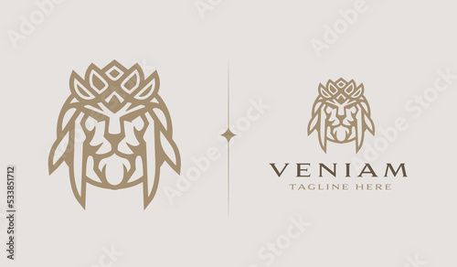 Lion Head Logo Template. Universal creative premium symbol. Vector sign icon logo template. Vector illustration