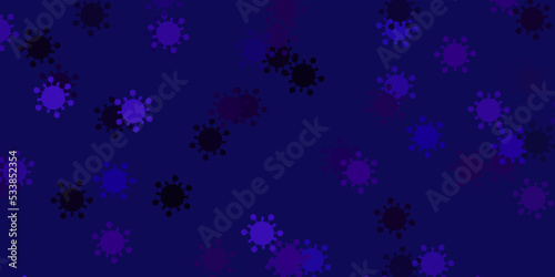 Light purple vector texture with disease symbols.