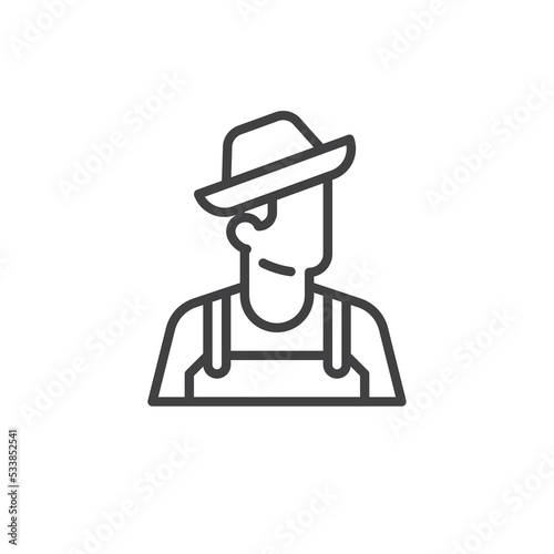 Farmer avatar line icon