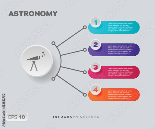 astronomy infographic element