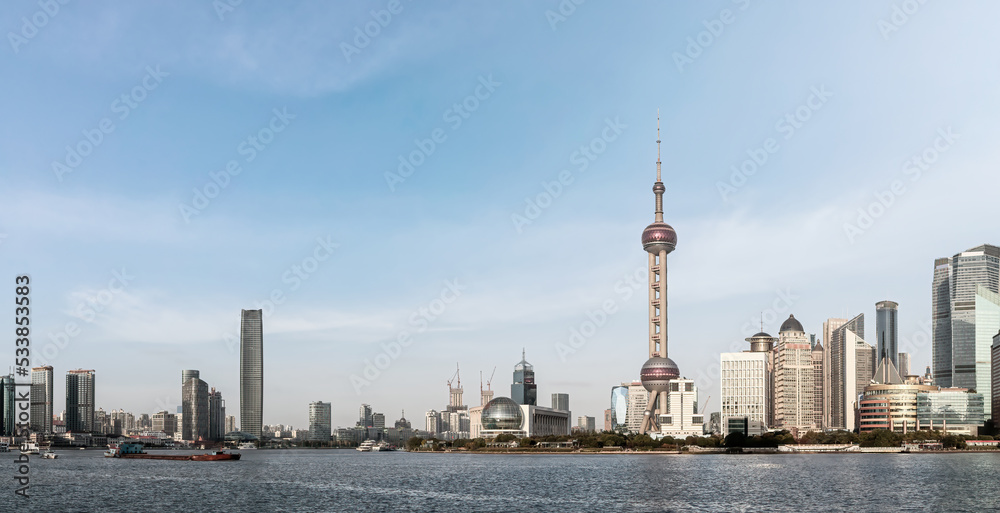 Fototapeta premium Shanghai skyline with modern urban skyscrapers, China