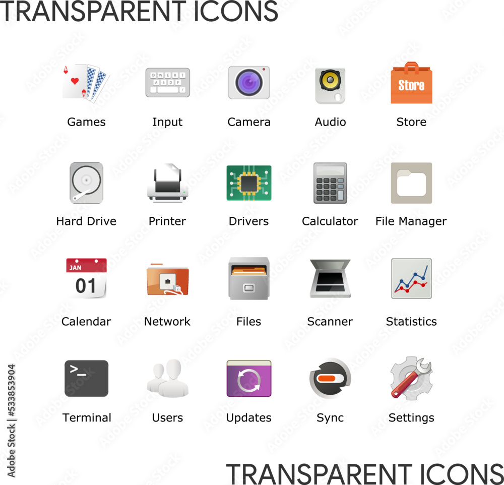 Desktop icon pack. My computer folder theme. Transparent shortcuts. Linux customization icons. PC signs. System software and app. Mobile UI. New eleven inspired vector illustrations. Desktop icon pack. My computer folder theme. Transparent shortcuts. Linux customization icons. PC signs. System software and app. Mobile UI. New eleven inspired vector illustrations.