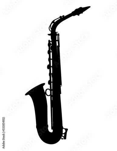 Beautiful saxophone on white background. Vector illustration